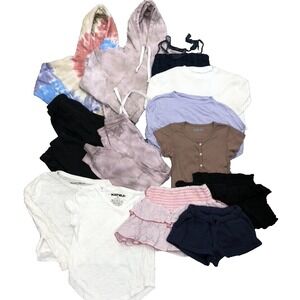 Katie J NYC Outfit Lot Girls Medium Shirt Sweatshirt Shorts Romper Skirt